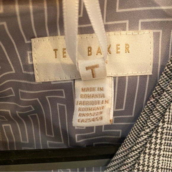 NWOT~TED BAKER Women Gray Plaid V-Neck Sleeveless Career Party Dress Size 5-12US - Picture 8 of 9